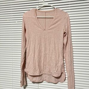 lululemon athletica Light Pink Long Sleeve Tee